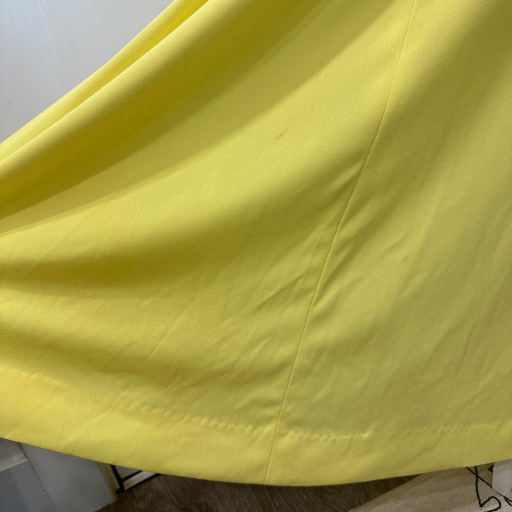 Vintage 1970s Victorian Edwardian Revival Yellow Lace Neck Maxi Dress Costume XS - Picture 13 of 16